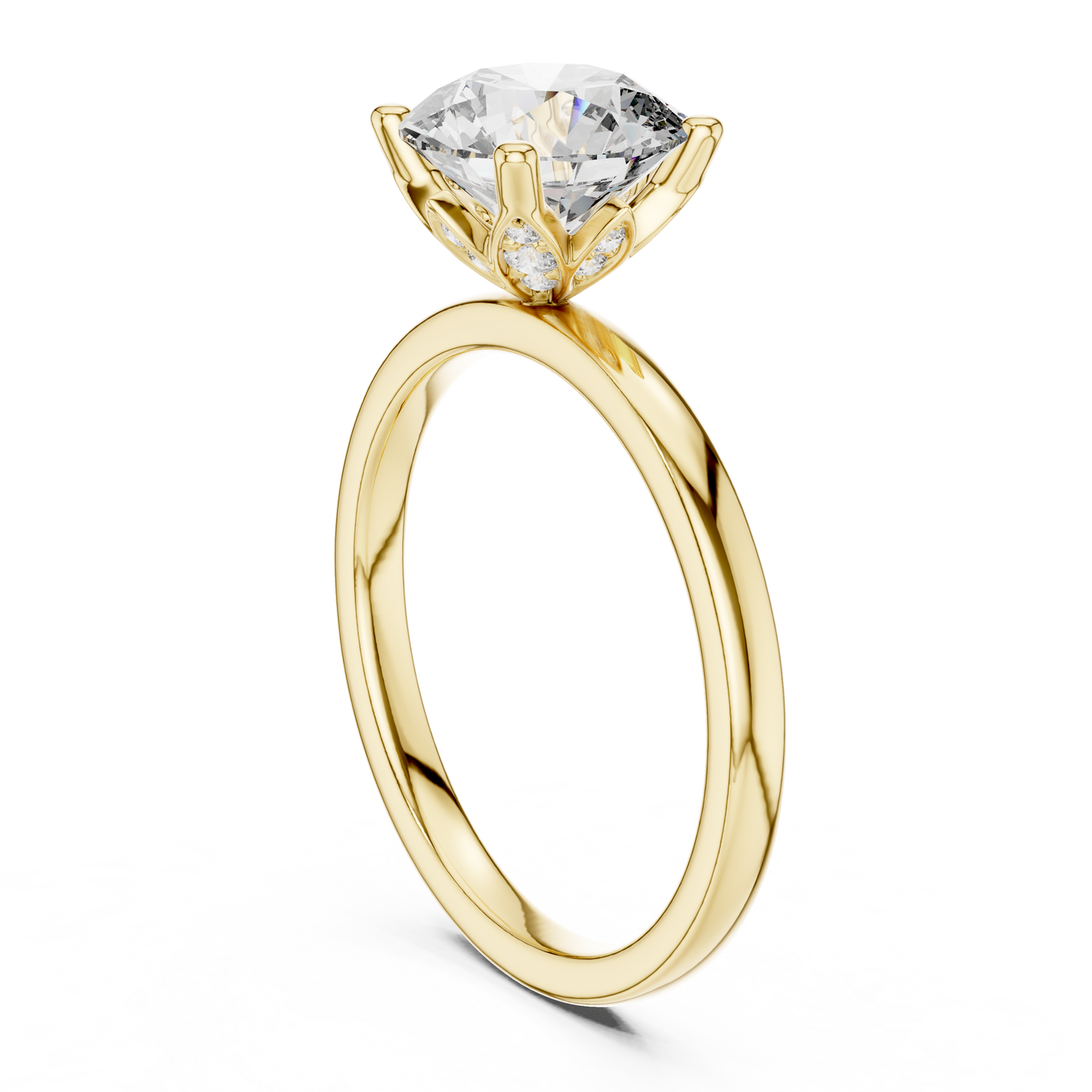Classic Round Halo Diamond Ring