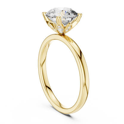 Classic Round Halo Diamond Ring