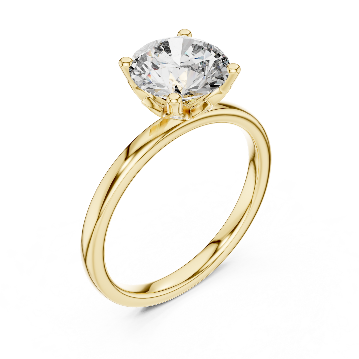 Classic Round Halo Diamond Ring