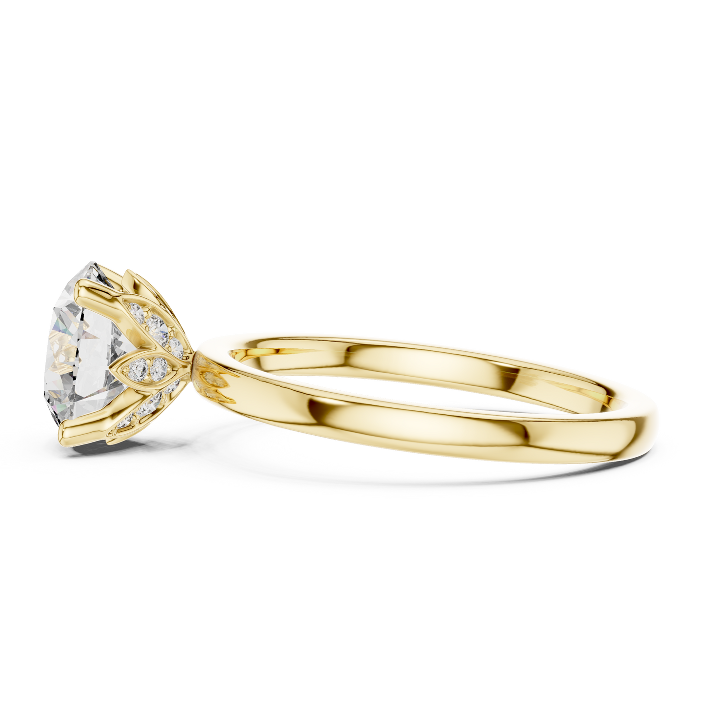 Classic Round Halo Diamond Ring
