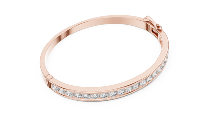 Round Brilliant Cut Diamond Bracelet – Channel Setting
