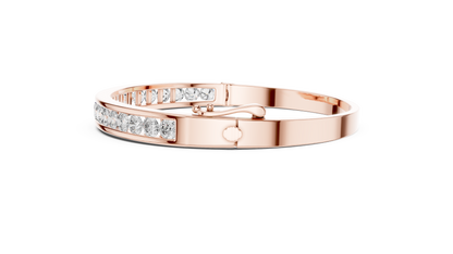 Round Brilliant Cut Diamond Bracelet – Channel Setting
