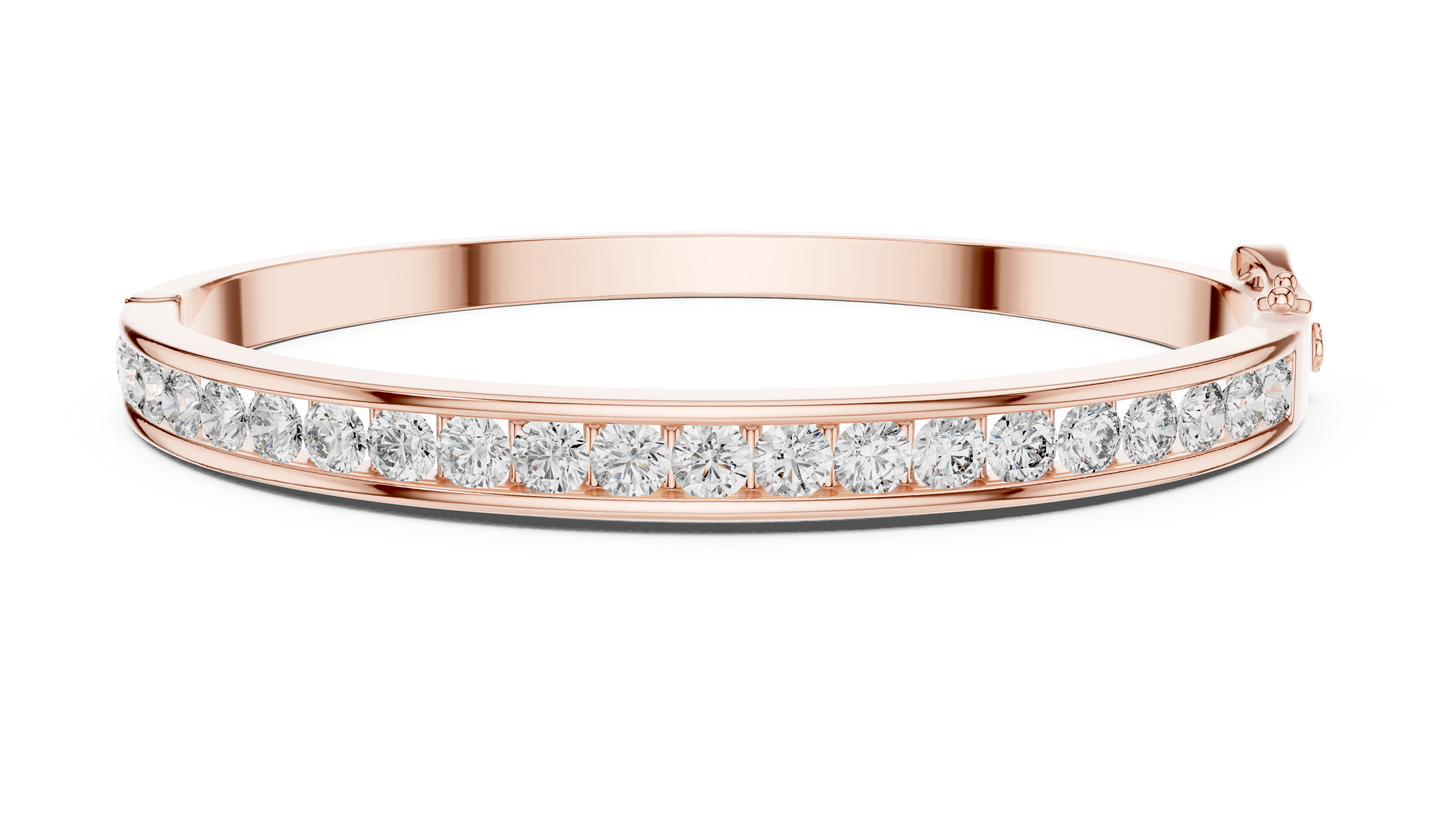 Round Brilliant Cut Diamond Bracelet – Channel Setting