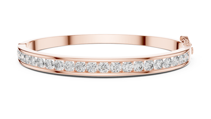 Round Brilliant Cut Diamond Bracelet – Channel Setting