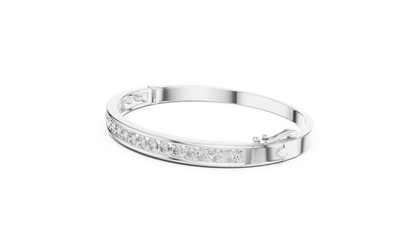 Round Brilliant Cut Diamond Bracelet – Channel Setting