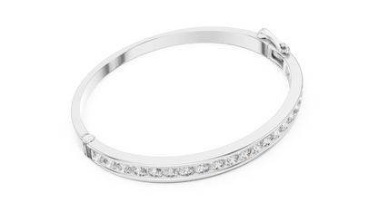 Round Brilliant Cut Diamond Bracelet – Channel Setting