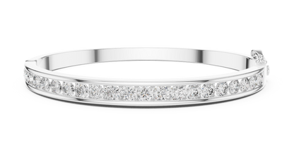 Round Brilliant Cut Diamond Bracelet – Channel Setting