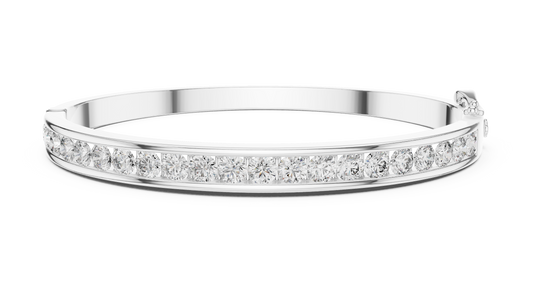 Round Brilliant Cut Diamond Bracelet – Channel Setting