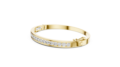 Round Brilliant Cut Diamond Bracelet – Channel Setting