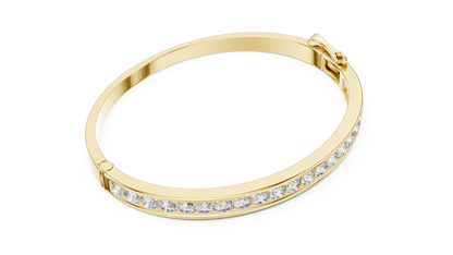 Round Brilliant Cut Diamond Bracelet – Channel Setting