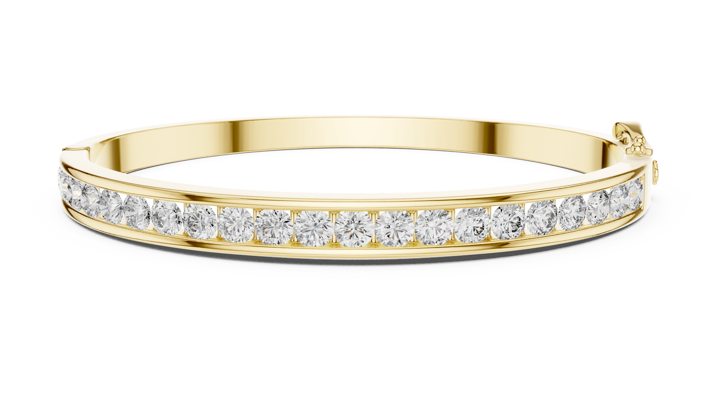 Round Brilliant Cut Diamond Bracelet – Channel Setting