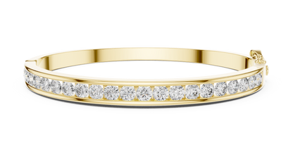Round Brilliant Cut Diamond Bracelet – Channel Setting