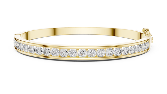 Round Brilliant Cut Diamond Bracelet – Channel Setting