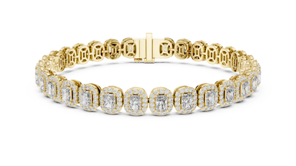 Diamond Tennis Bracelet with Radiant-Cut Accents
