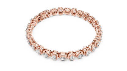 Cushion-Cut Blue Gemstone Eternity Ring with Diamond-Style Pavé Setting