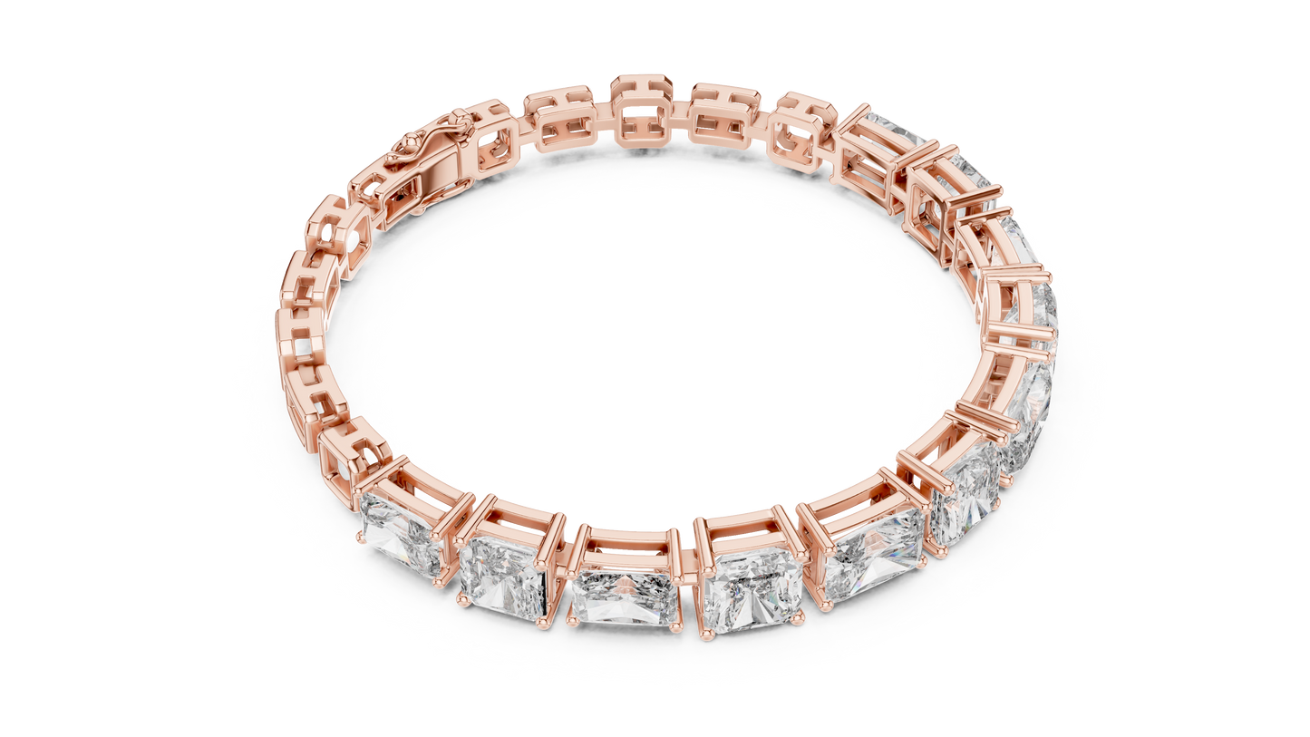 Mixed-Cut Radiant & Emerald Diamond Bracelet