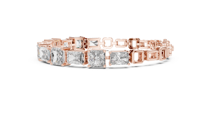 Mixed-Cut Radiant & Emerald Diamond Bracelet