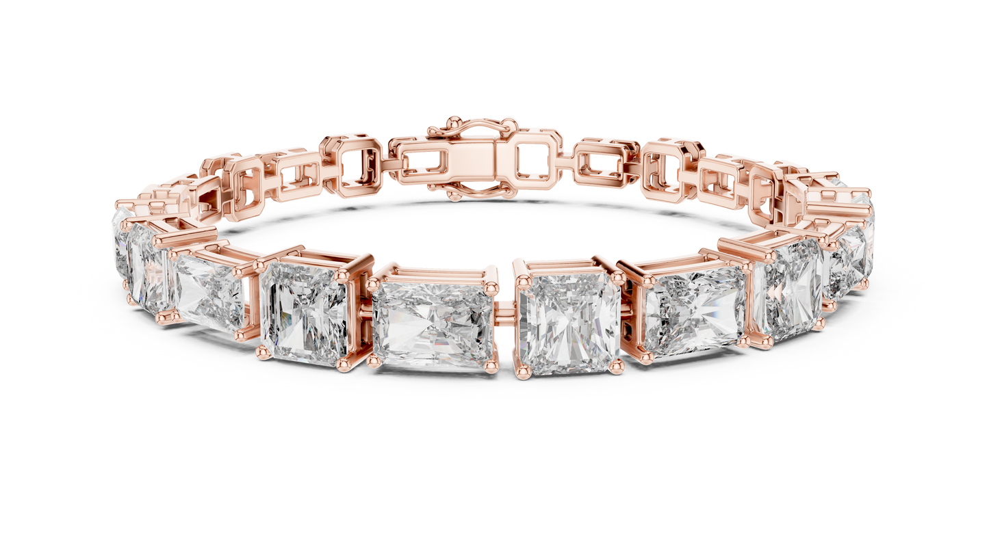 Mixed-Cut Radiant & Emerald Diamond Bracelet