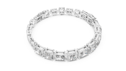 Mixed-Cut Radiant & Emerald Diamond Bracelet