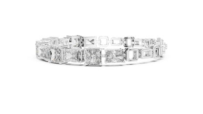 Mixed-Cut Radiant & Emerald Diamond Bracelet