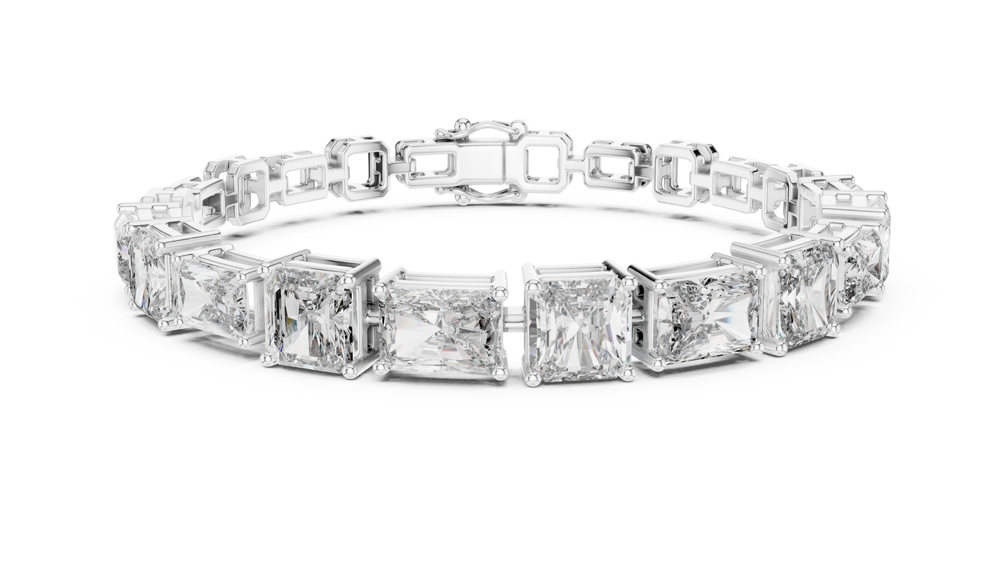 Mixed-Cut Radiant & Emerald Diamond Bracelet