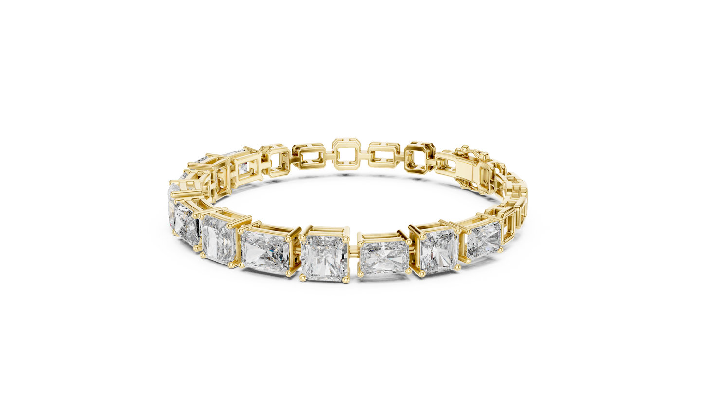 Mixed-Cut Radiant & Emerald Diamond Bracelet