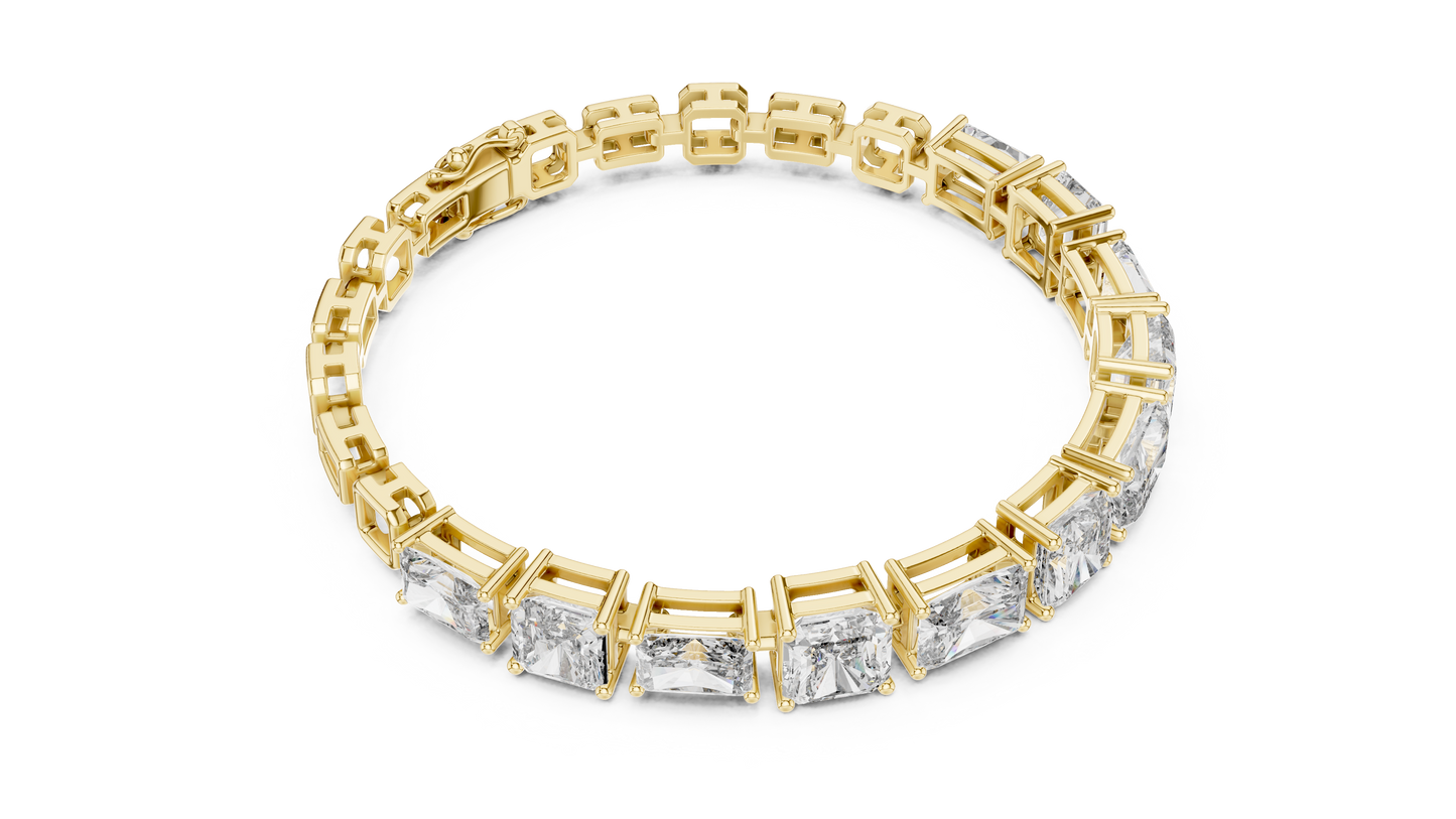 Mixed-Cut Radiant & Emerald Diamond Bracelet
