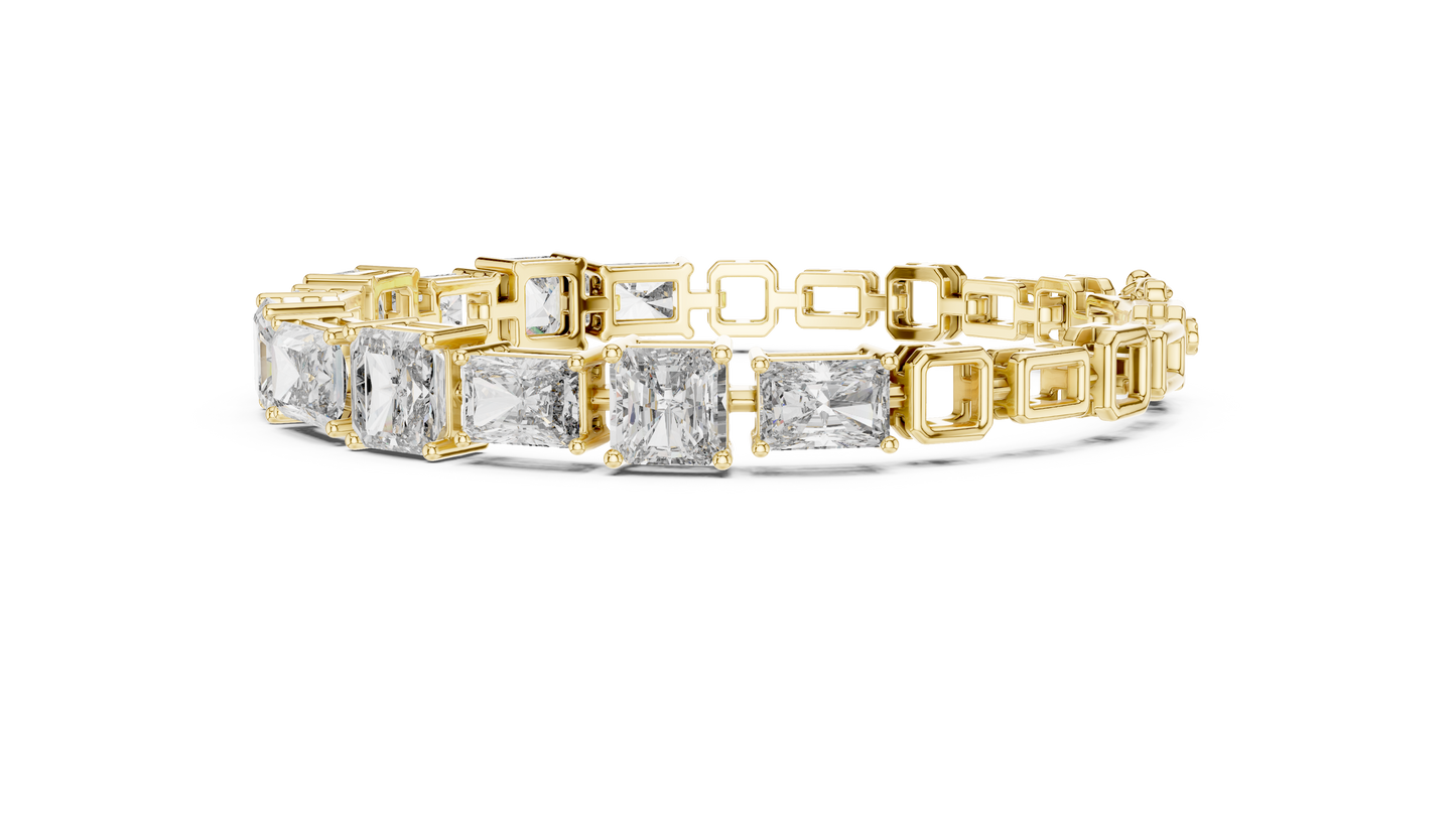 Mixed-Cut Radiant & Emerald Diamond Bracelet