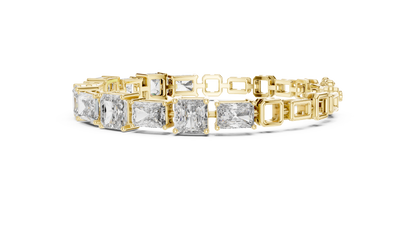 Mixed-Cut Radiant & Emerald Diamond Bracelet