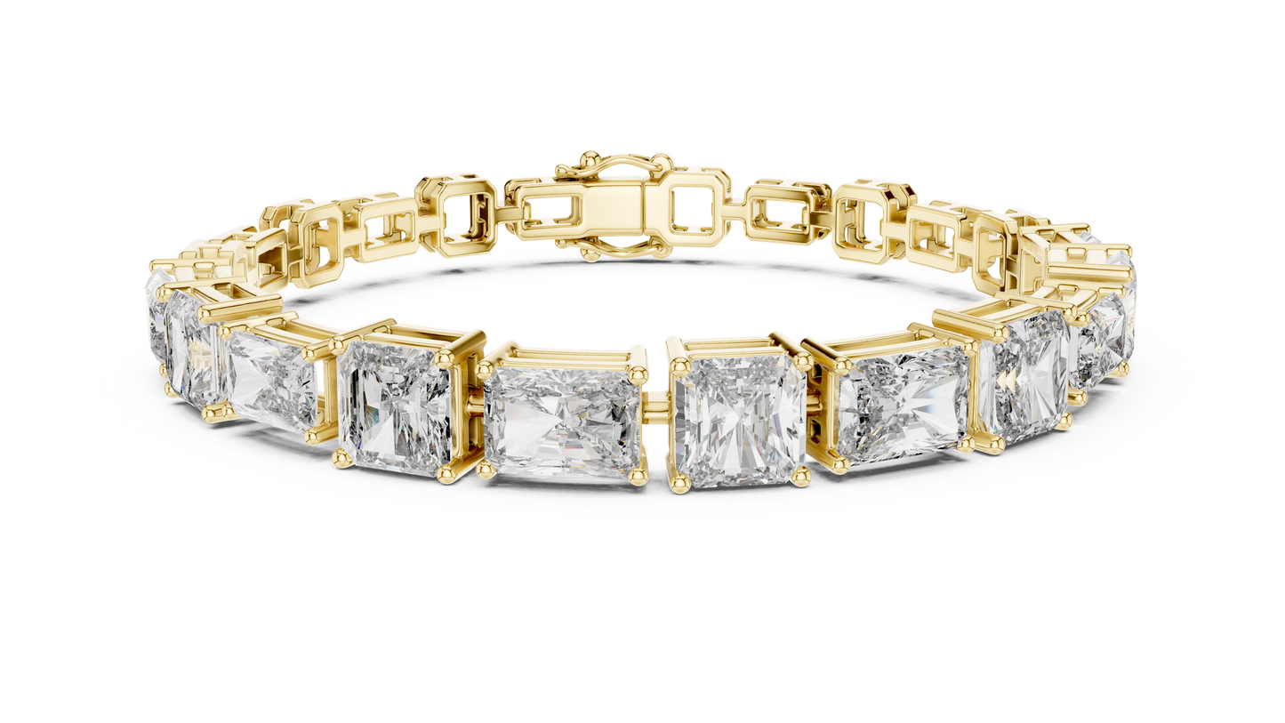 Mixed-Cut Radiant & Emerald Diamond Bracelet