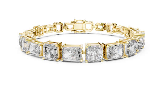 Mixed-Cut Radiant & Emerald Diamond Bracelet
