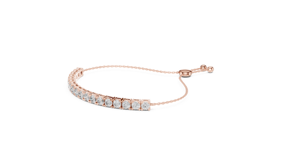 Round Diamond Flexible Tennis Bracelet