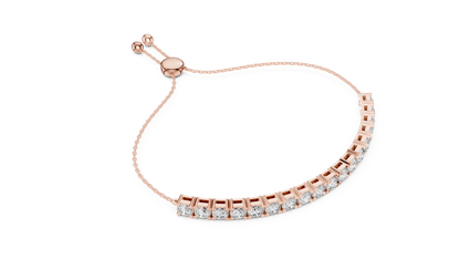Round Diamond Flexible Tennis Bracelet