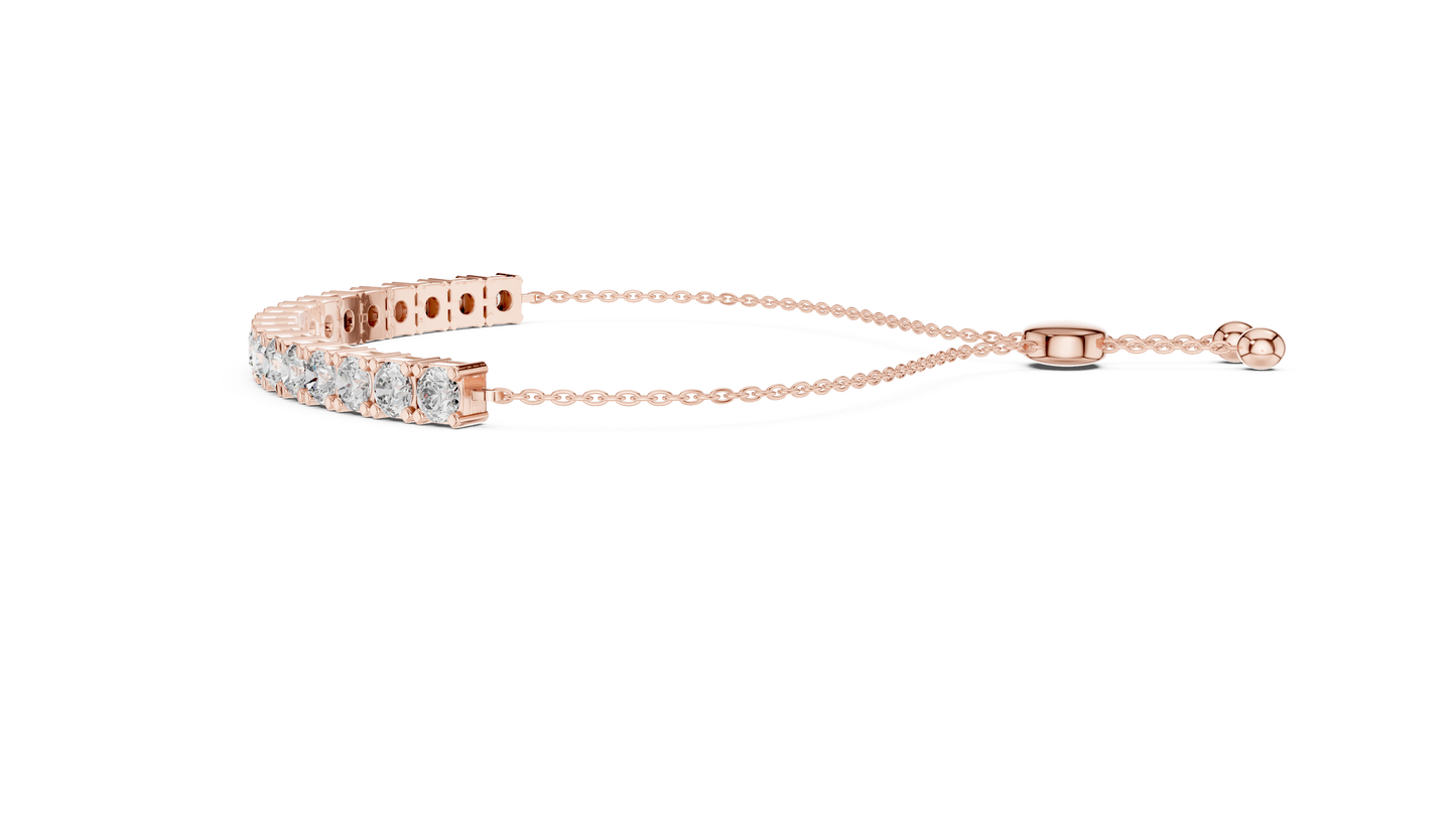 Round Diamond Flexible Tennis Bracelet