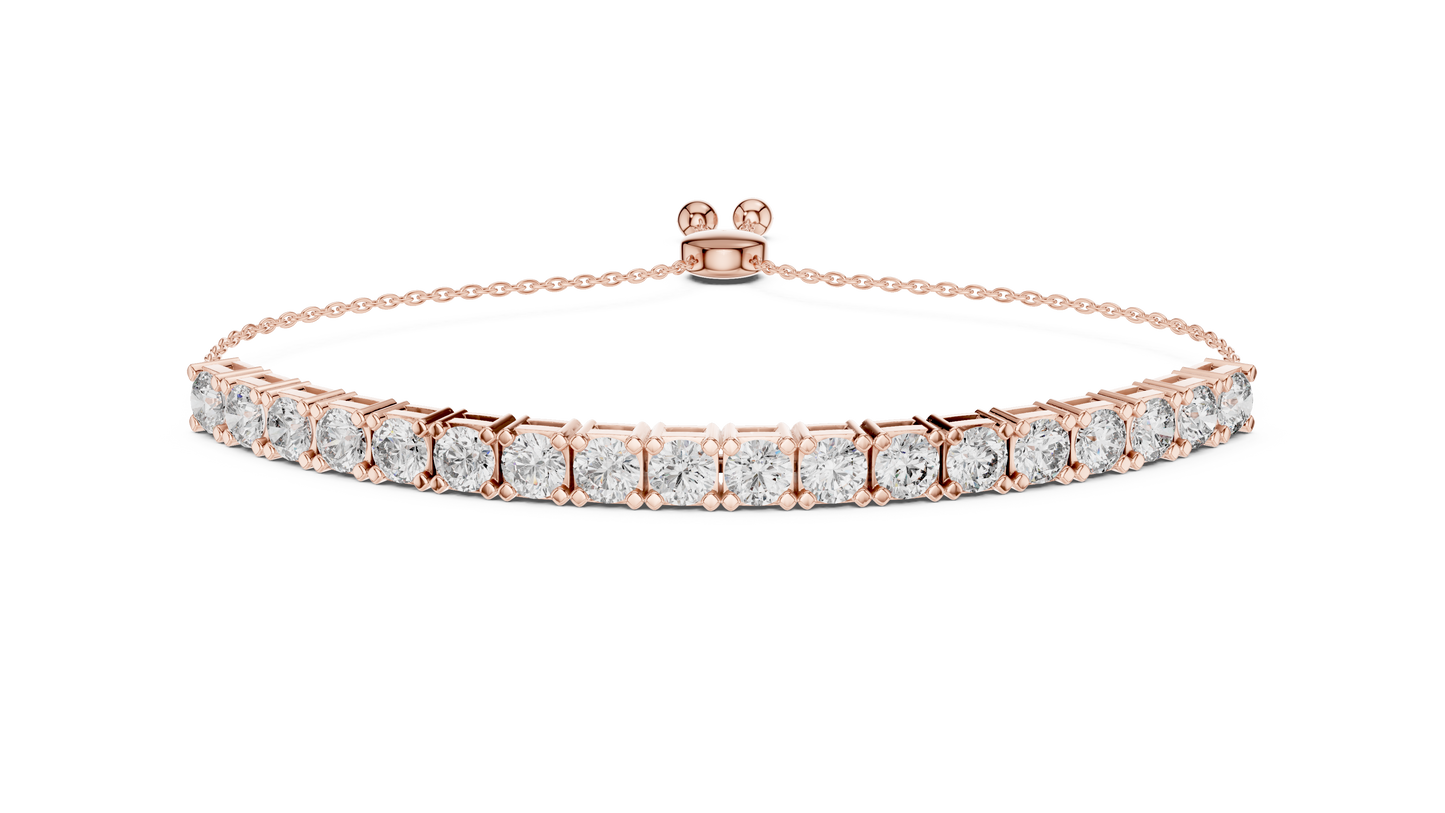 Round Diamond Flexible Tennis Bracelet