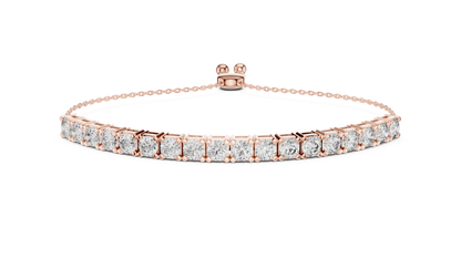 Round Diamond Flexible Tennis Bracelet