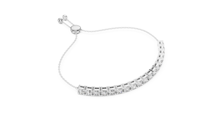 Round Diamond Flexible Tennis Bracelet