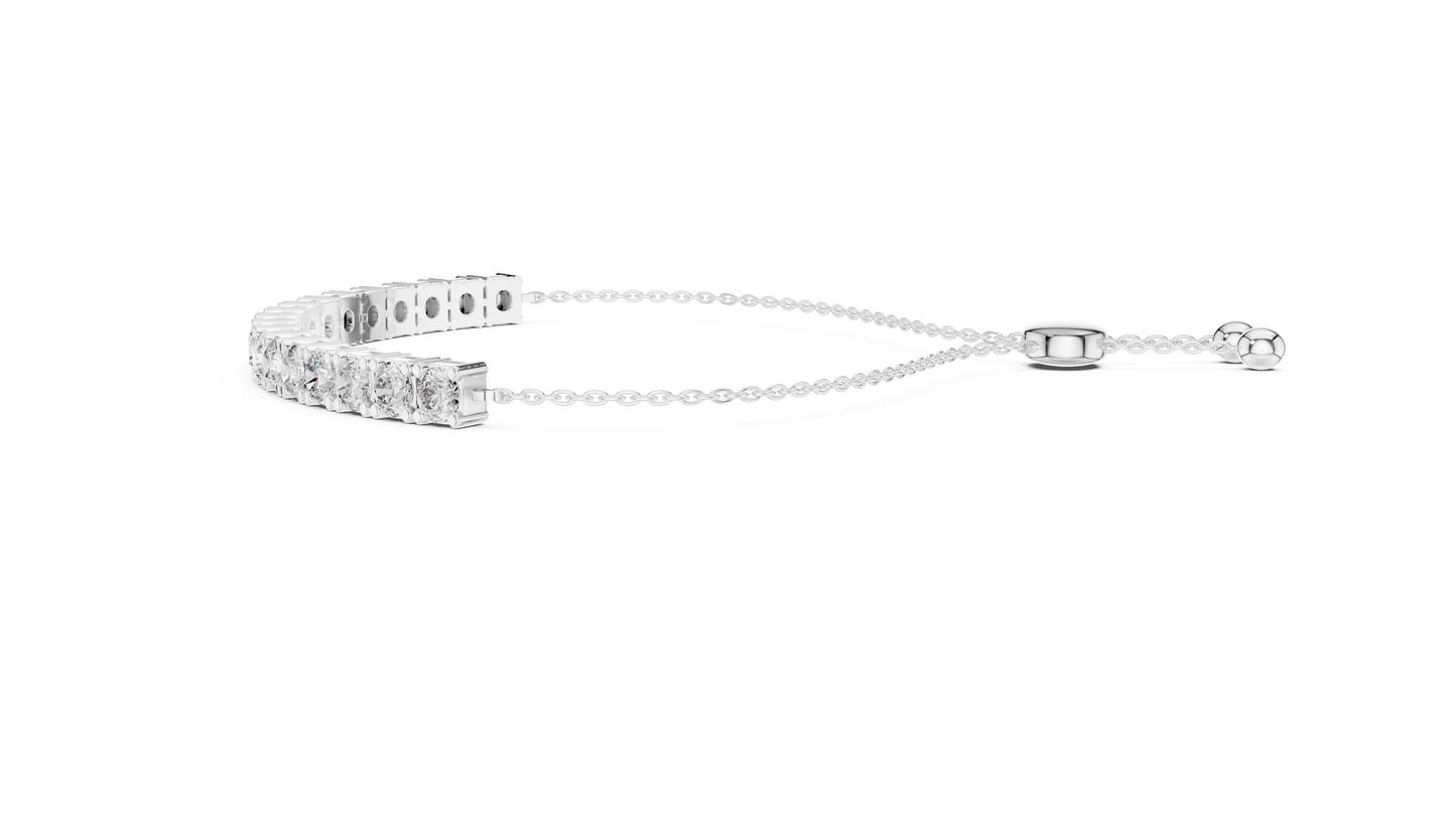 Round Diamond Flexible Tennis Bracelet
