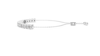 Round Diamond Flexible Tennis Bracelet