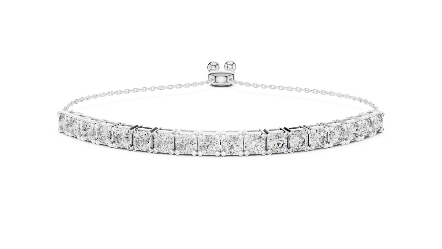 Round Diamond Flexible Tennis Bracelet