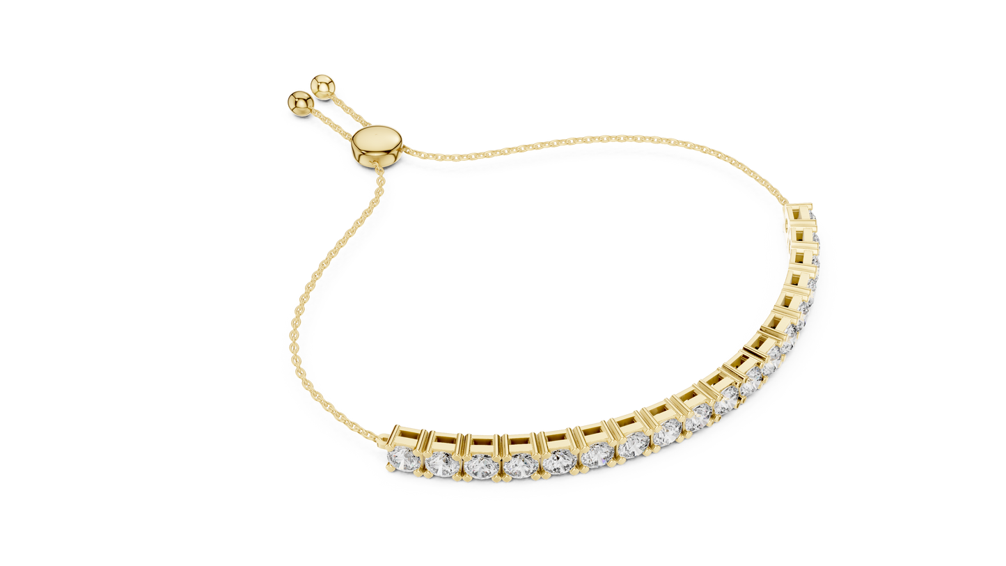 Round Diamond Flexible Tennis Bracelet
