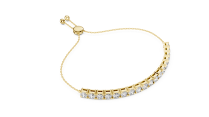 Round Diamond Flexible Tennis Bracelet