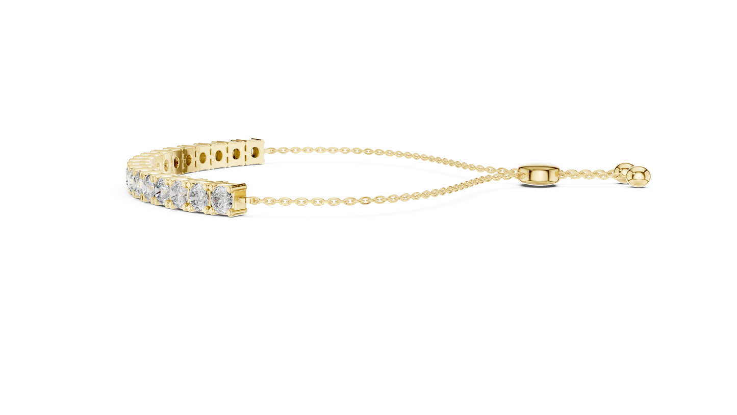 Round Diamond Flexible Tennis Bracelet