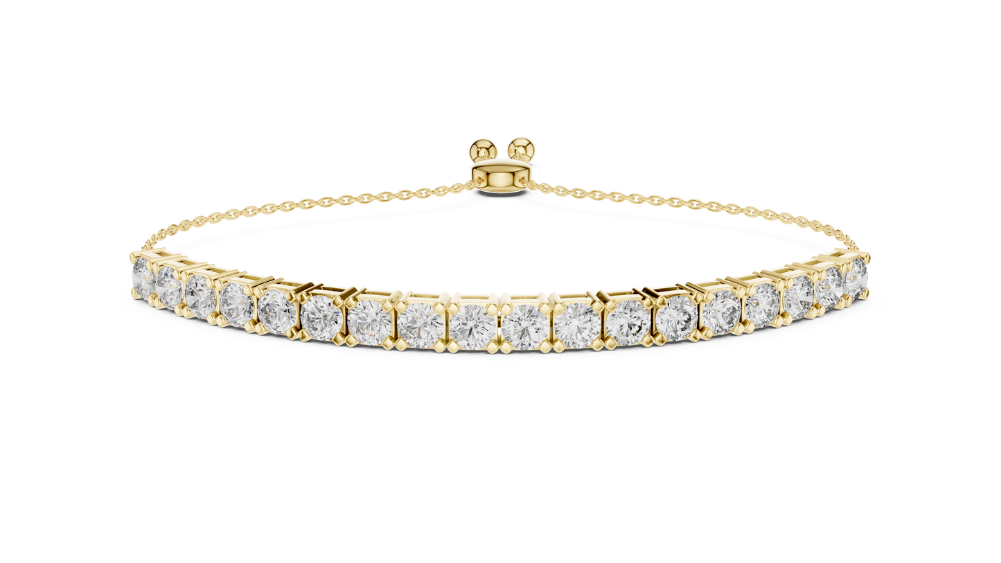 Round Diamond Flexible Tennis Bracelet