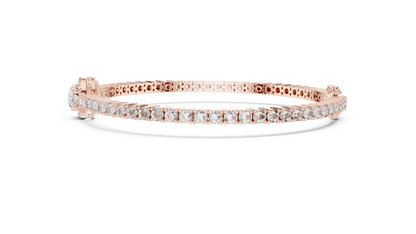 Oval Blue Gemstone & Diamond Tennis Bracelet