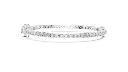 Oval Blue Gemstone & Diamond Tennis Bracelet