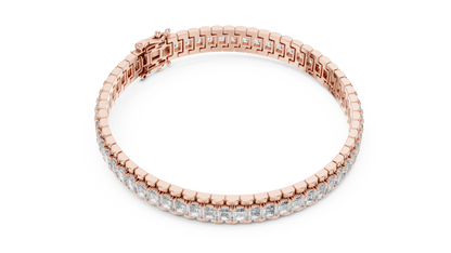 Emerald-Cut Blue Diamond Tennis Bracelet