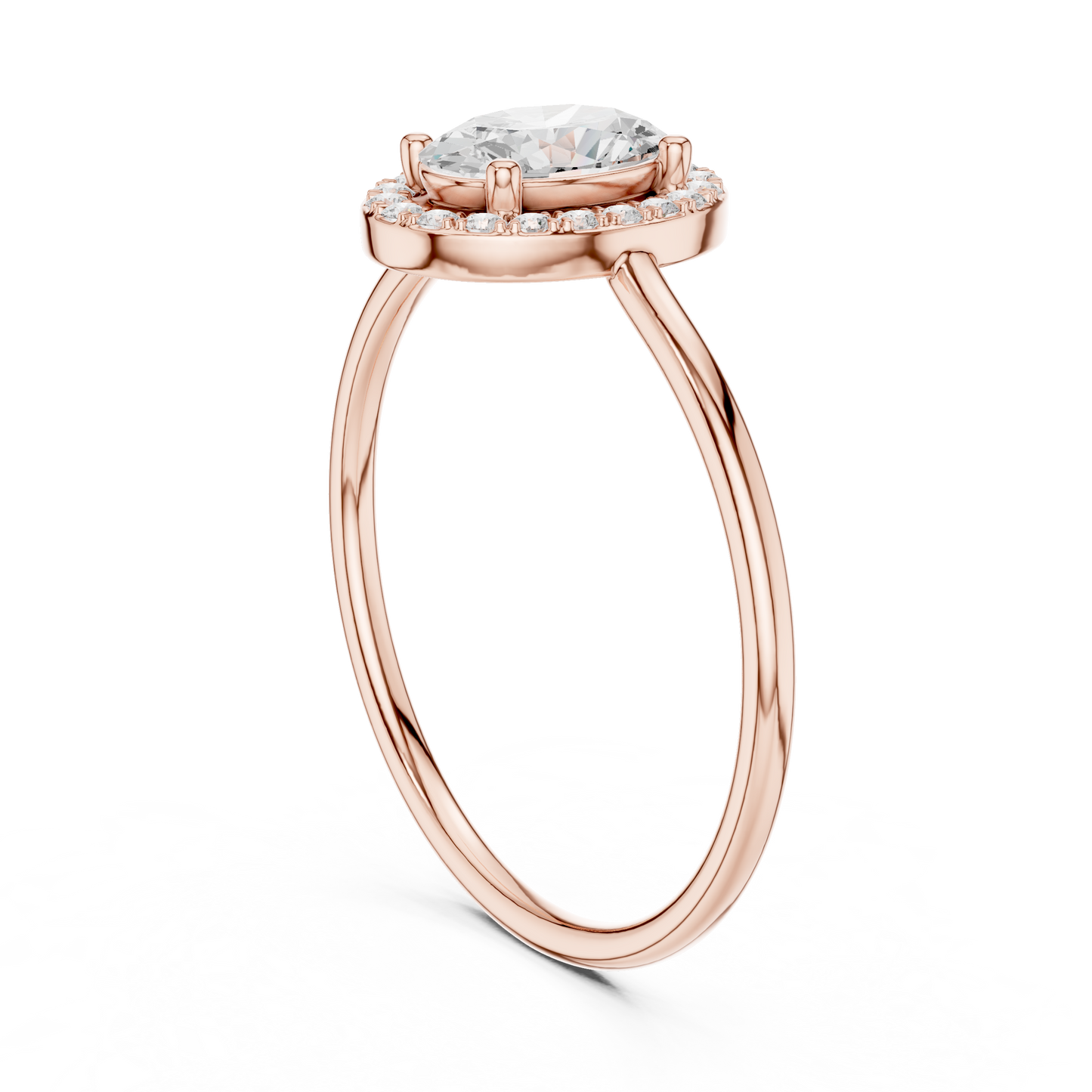 Oval Halo Diamond Engagement Ring