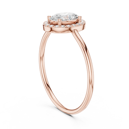 Oval Halo Diamond Engagement Ring