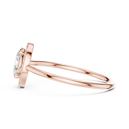 Oval Halo Diamond Engagement Ring